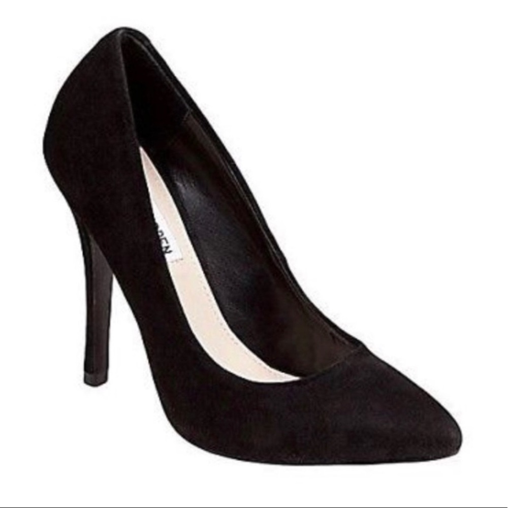 Steve Madden Intrude Black Leather Heels